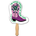 Boot Stock Shape Fan w/ Wooden Stick